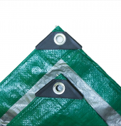 Тент тарпаулин 120г/м2 - 8x8м (усиленный край) 